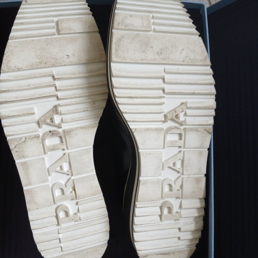 Prada Wingtip Oxford Platform shoes. - Picture 8 of 10